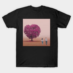 Valentine Wall Art - Field of love - Unique Valentine Fantasy Planet Landsape - Photo print, canvas, artboard print, Canvas Print and T shirt T-Shirt